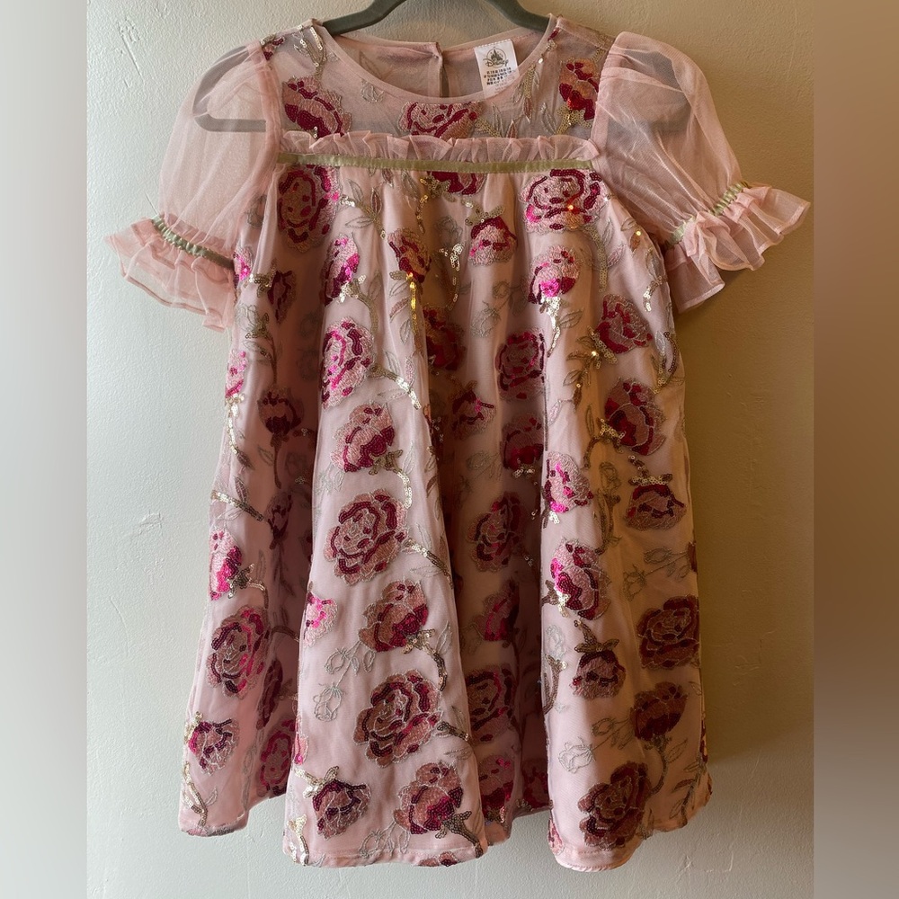 Disney Pink and Gold Floral Dress
